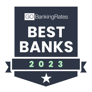 GoBankingRates Best Banks 2023 award badge