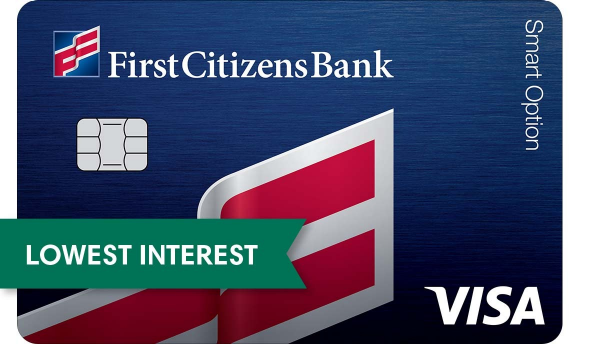 Get the lowest interest with a Visa Smart Option credit card from First Citizens Bank