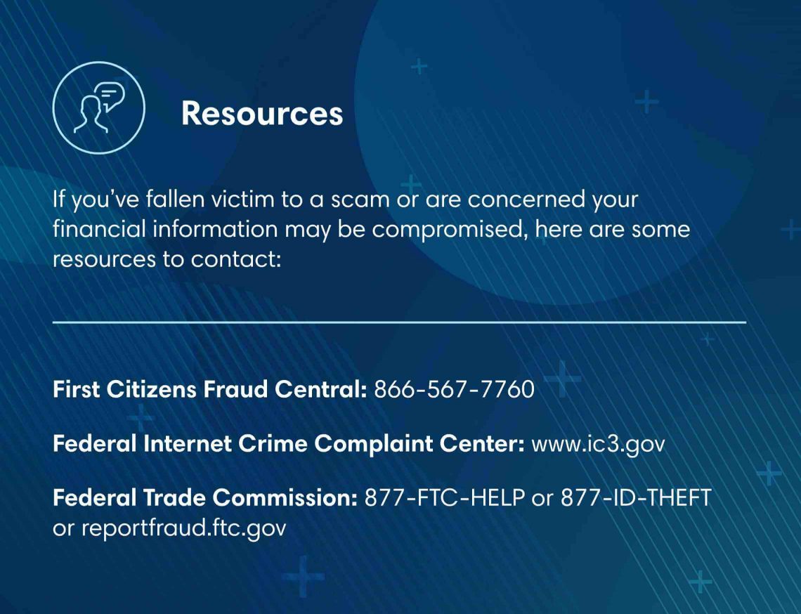 Helpline resources if you've fallen victim to a scam